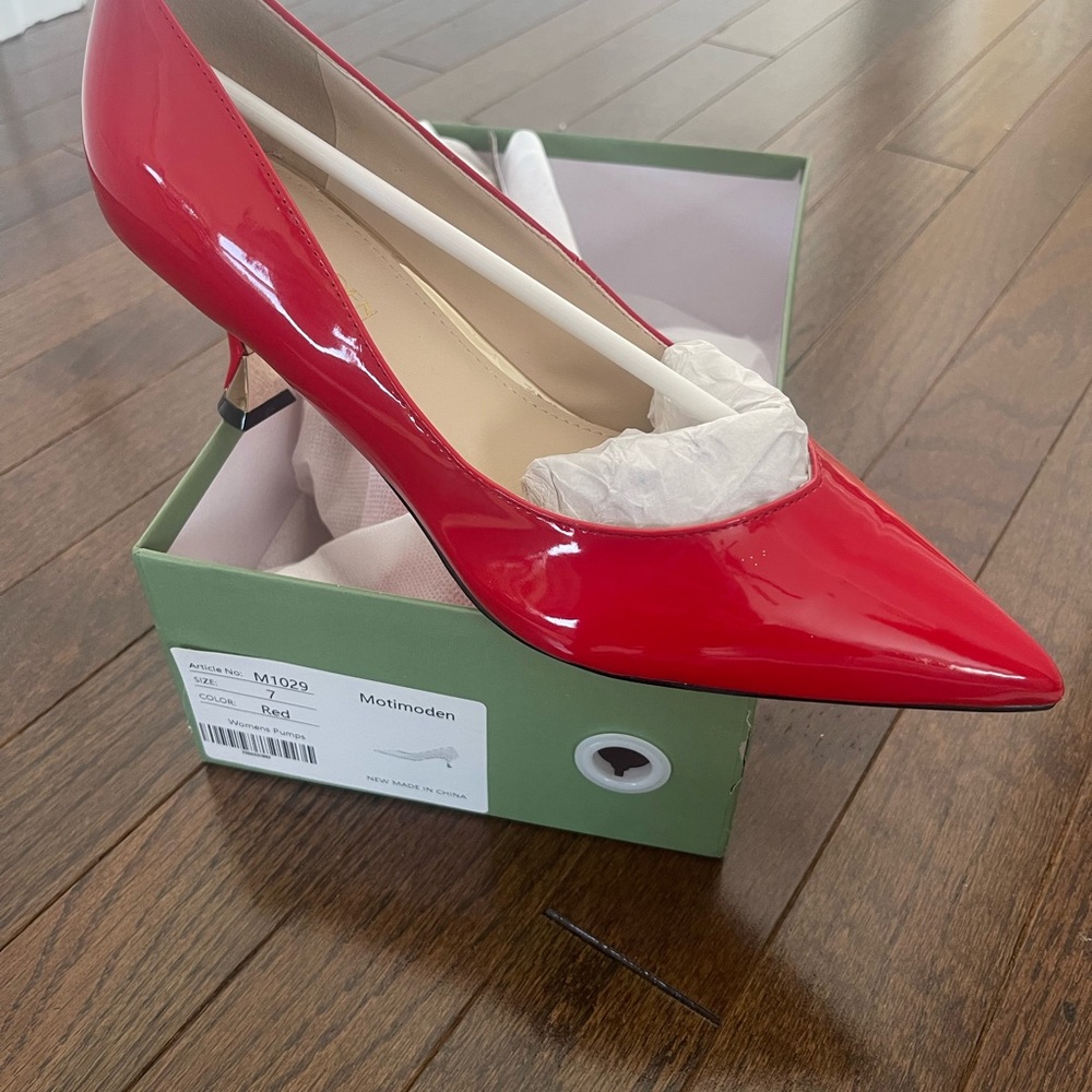 Elegant Red Patent Leather Heels